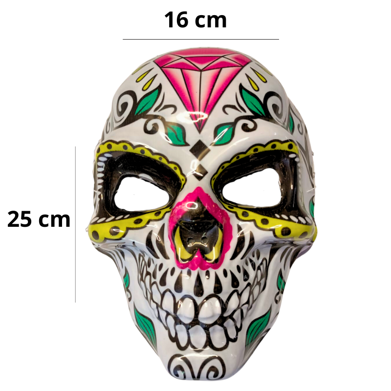 Máscara catrina plástico paquete 12 piezas