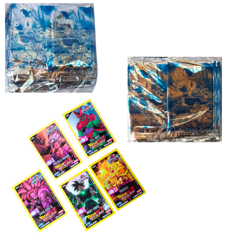 tarjeta panini dragon ball azul total