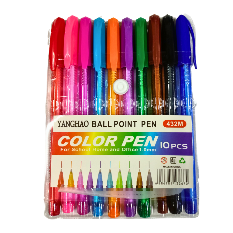 plumas de gel de colores