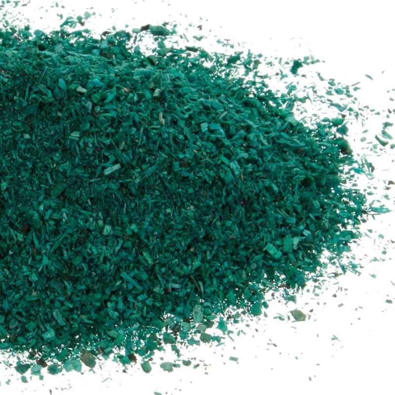 aserrin teñido de verde