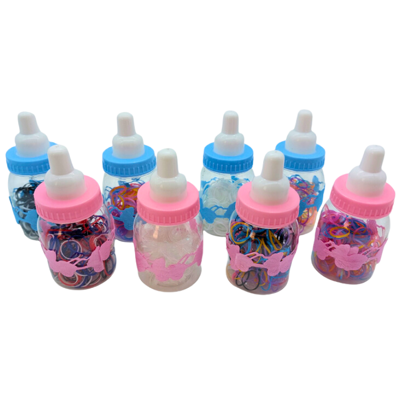 biberón con ligas para baby shower