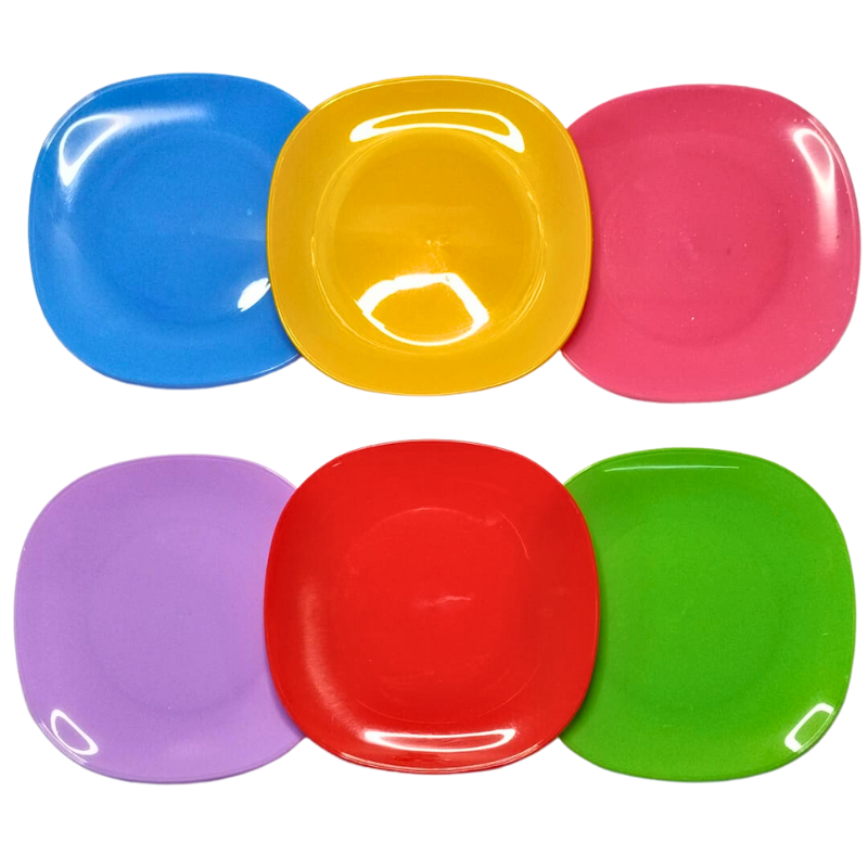 plato de plástico pastelero de colores