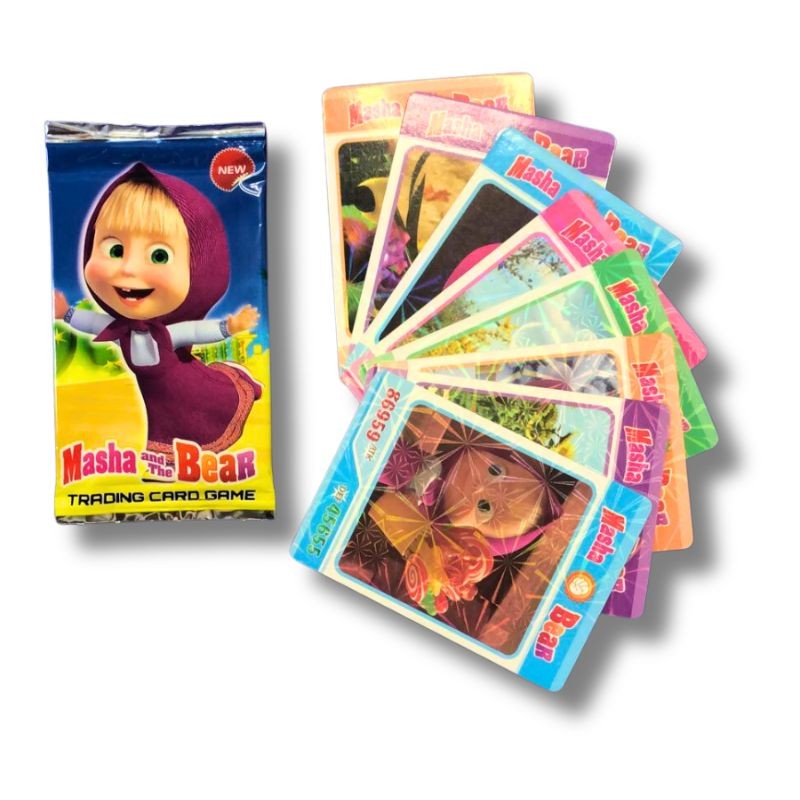tarjeta panini Masha y el oso