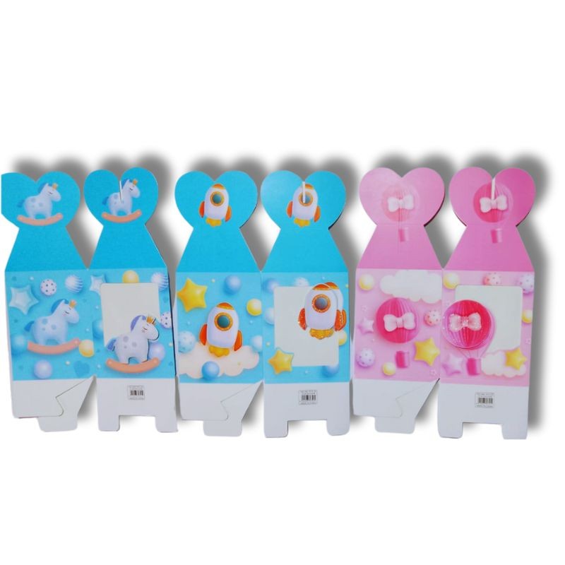 Cajita para regalo con ventana - 12 pzs baby shower