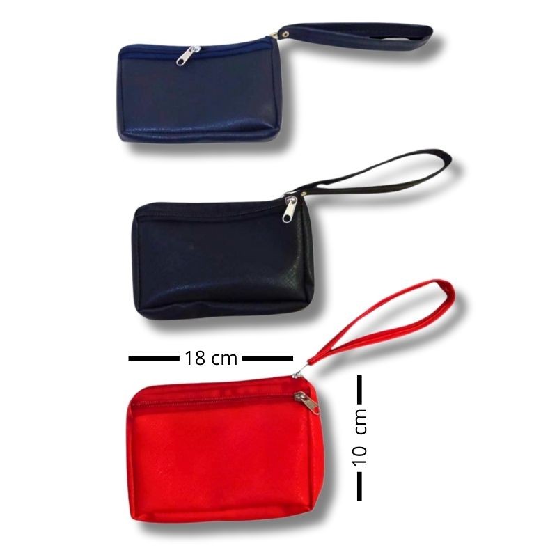 Monedero con asa y compartimentos