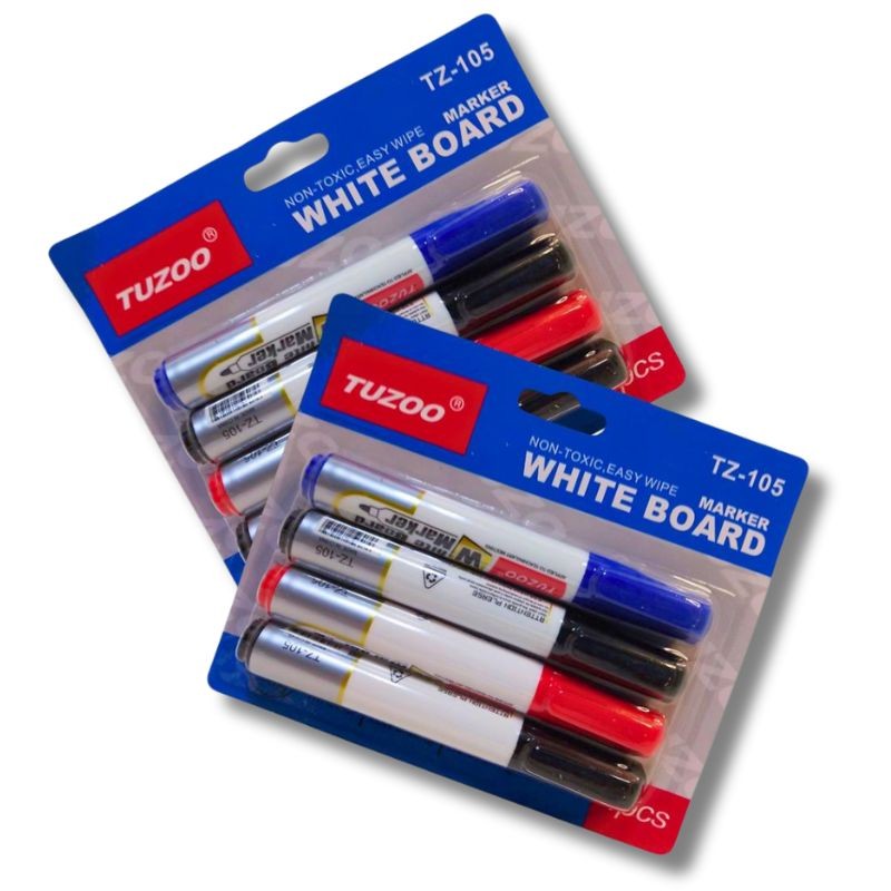Set de marcadores pintarrón Tuzoo 4 piezas