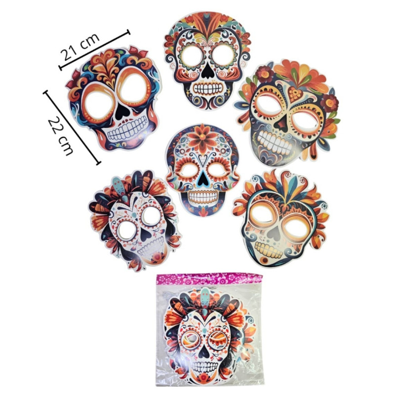 Mascara calavera de carton