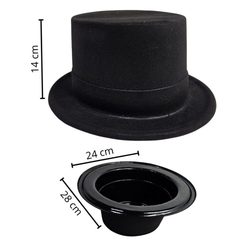 Sombrero negro terciopelo