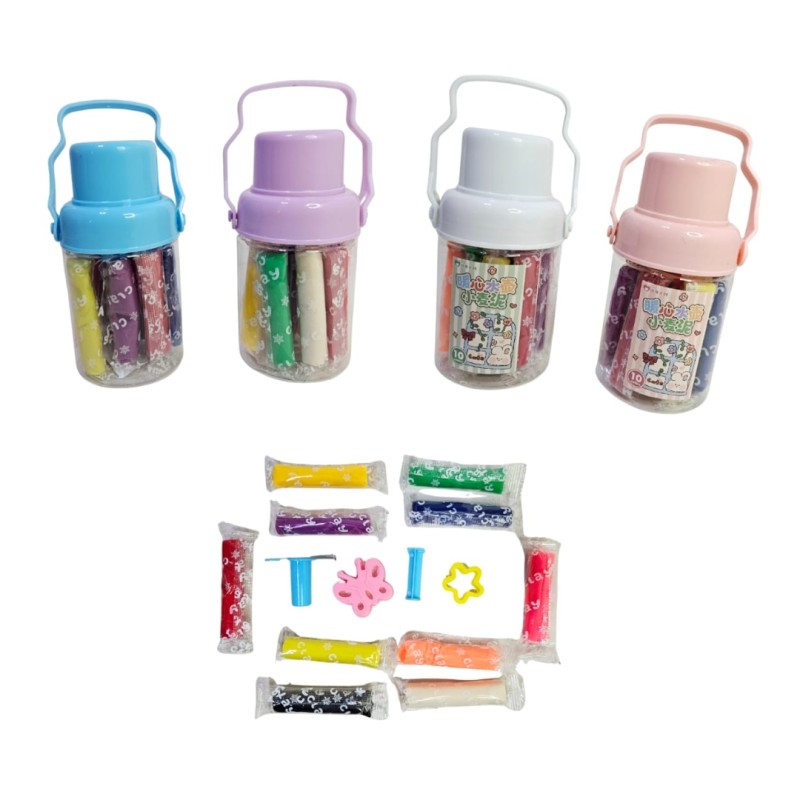 plastilina en barra y moldes