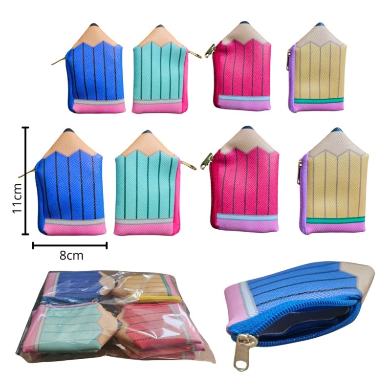 Monedero lapiz colores