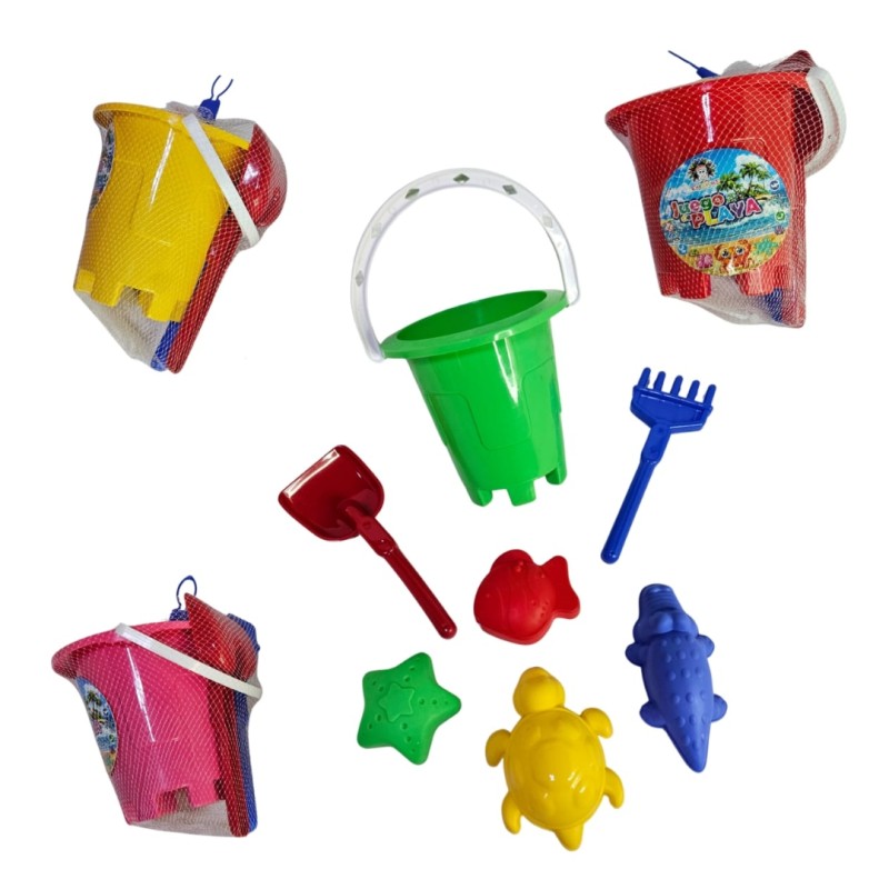 cubeta colores con accesorios