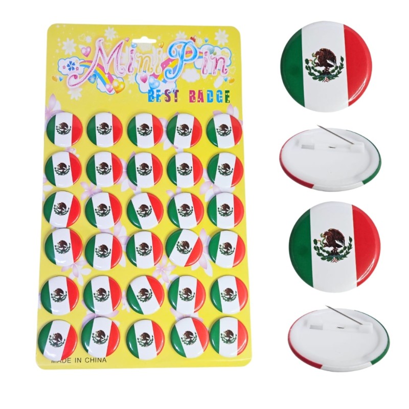 bandera mexicana pin
