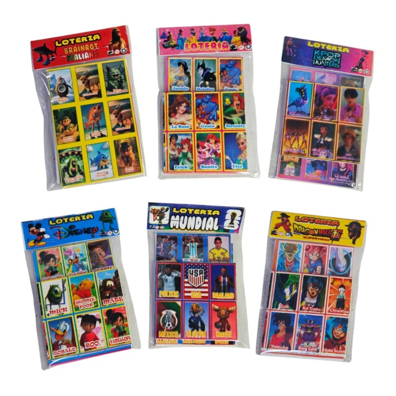 mini loteria caricaturas