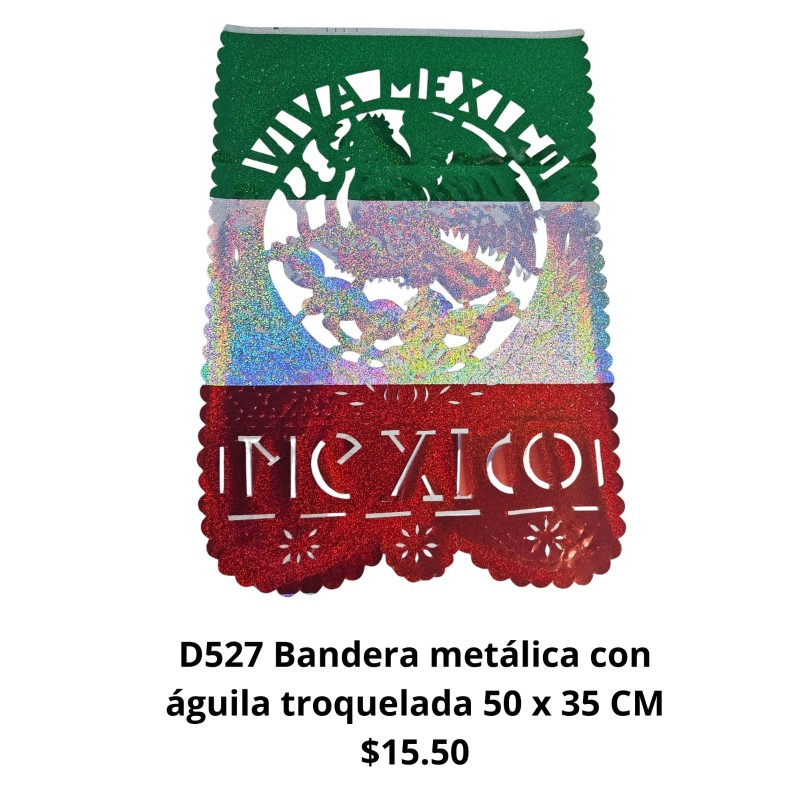 bandera metalica troquelada