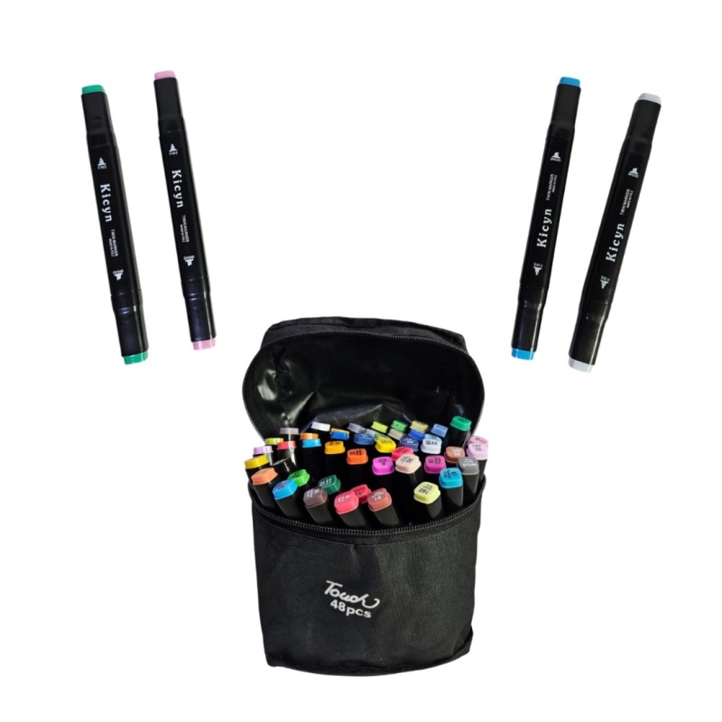 Set de 24 Marcadores Touch con Estuche Negro