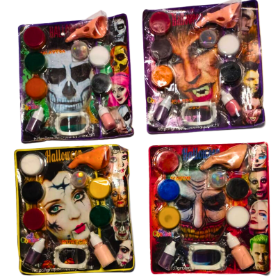 Maquillaje halloween chelsy grande con accesorios