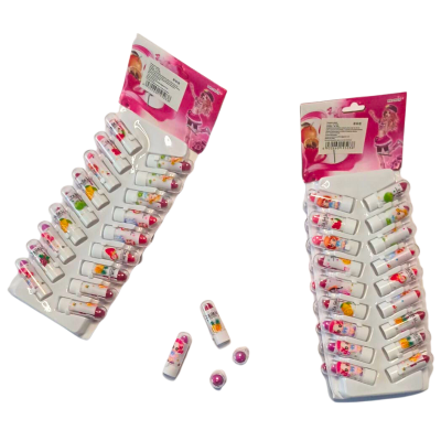 Labial mini para niña paquete 36 piezas