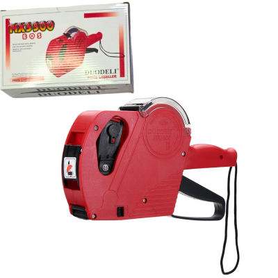 etiquetadora de precio roja