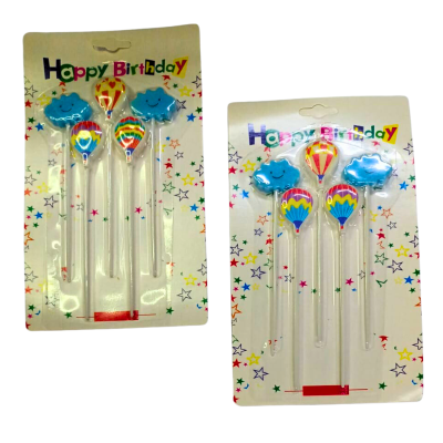 Vela para pastel nubes y globos