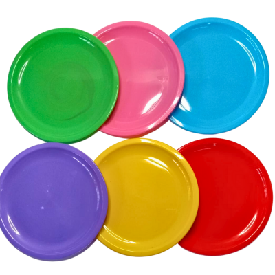 plato circular reutilizable de plástico duro
