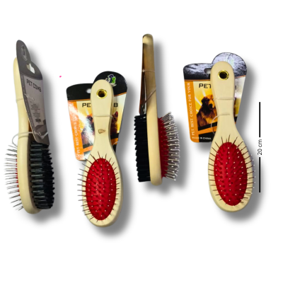 cepillo doble cara de mascotas