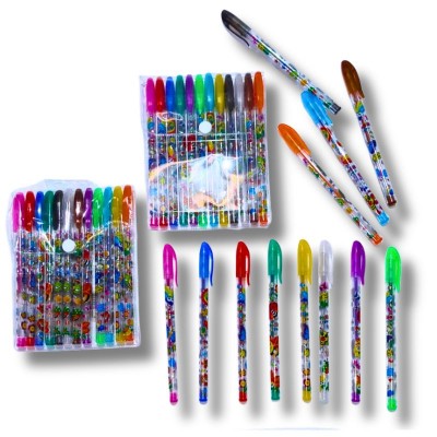 plumas de gel de colores
