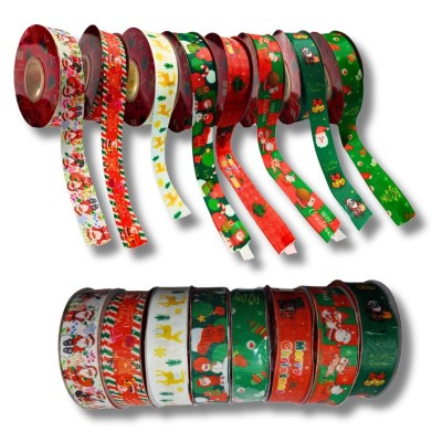 Listón navideño nylon rollo - agrega color a tus celebraciones