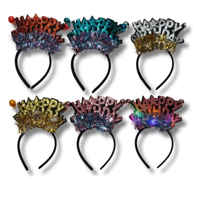 Diadema Divertida con Luces "Happy Birthday"