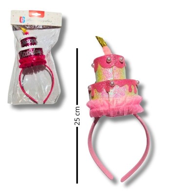 Diadema de Cumpleaños con Diseño Pastel