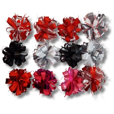 Moño Bola Grande para Fiestas y Eventos (12 Piezas)