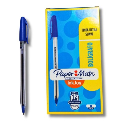 Pluma Kilométrica Azul para Oficina (12 Piezas)