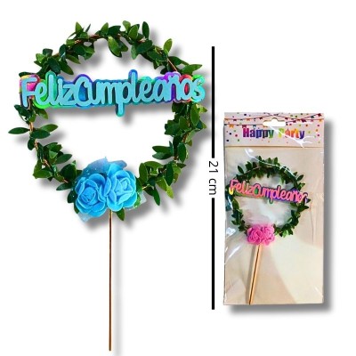 Decoración Corona de Laurel para Pasteles