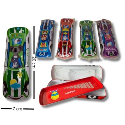 Estuche Metálico en Forma de Carro 3D (Dos Niveles)