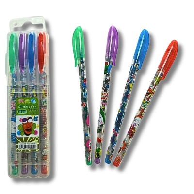 Set de 4 Plumas de Gel con Estuche Rígido