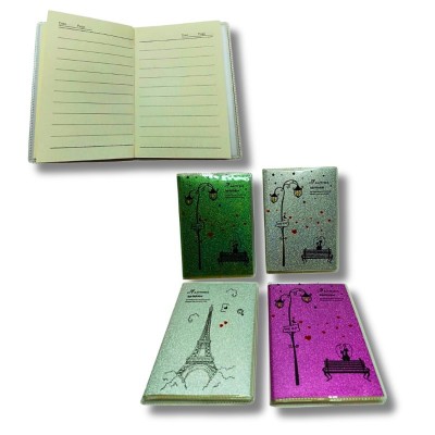 Libreta Compacta Paris – Diseño Diamantado de 7.5x11 cm