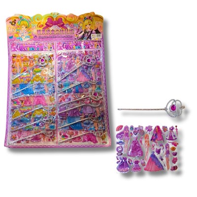 Set de Stickers de Princesa con Varita – 12 Unidades