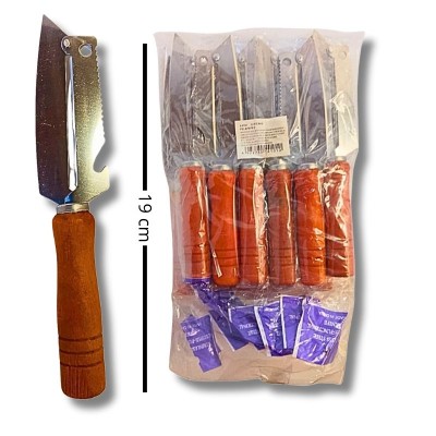 Set de 12 Peladores con Mango de Madera