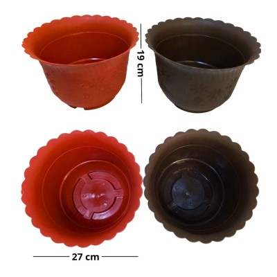 Maceta con estampado de florecilla pequeña