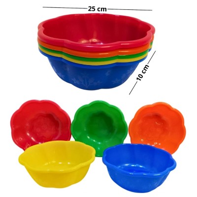 plato de flores de colores