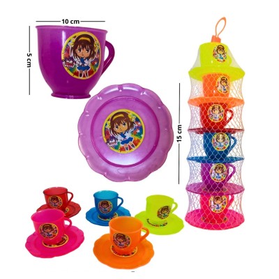 Juego de tazas de colores