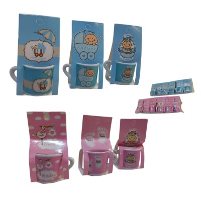 mini tazas baby shower