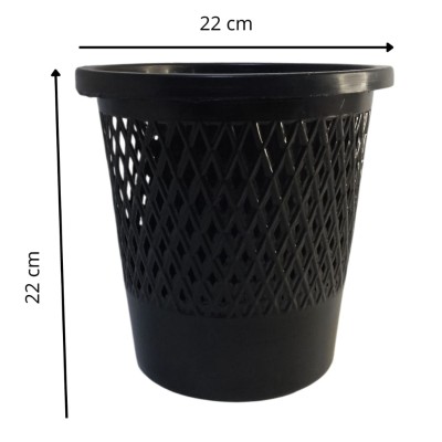 Cesto Papelero Mediano Negro – Elegancia y Funcionalidad