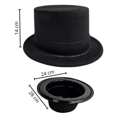Sombrero negro terciopelo