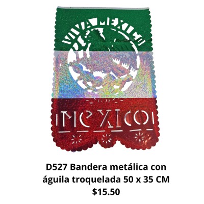 bandera metalica troquelada