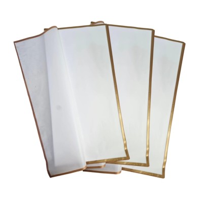 Set de Papel Coreano con Borde Dorado (20 Pliegos)