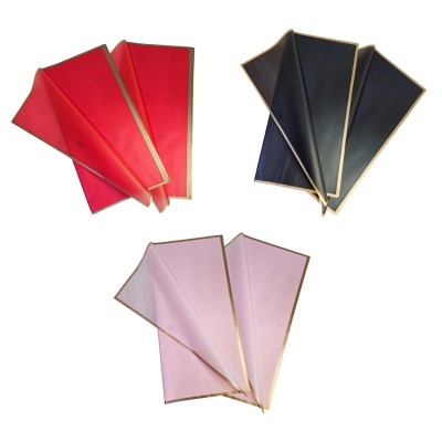 Set de Papel Coreano con Borde Dorado (20 Pliegos)