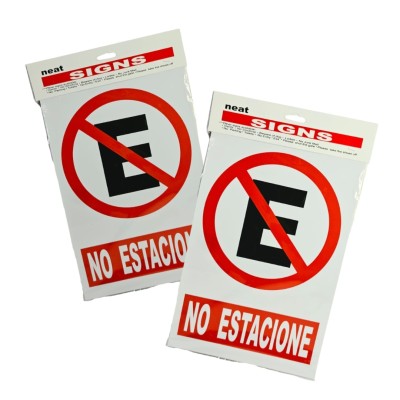 letrero no estacionarse