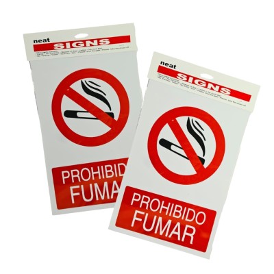 letrero no fumar